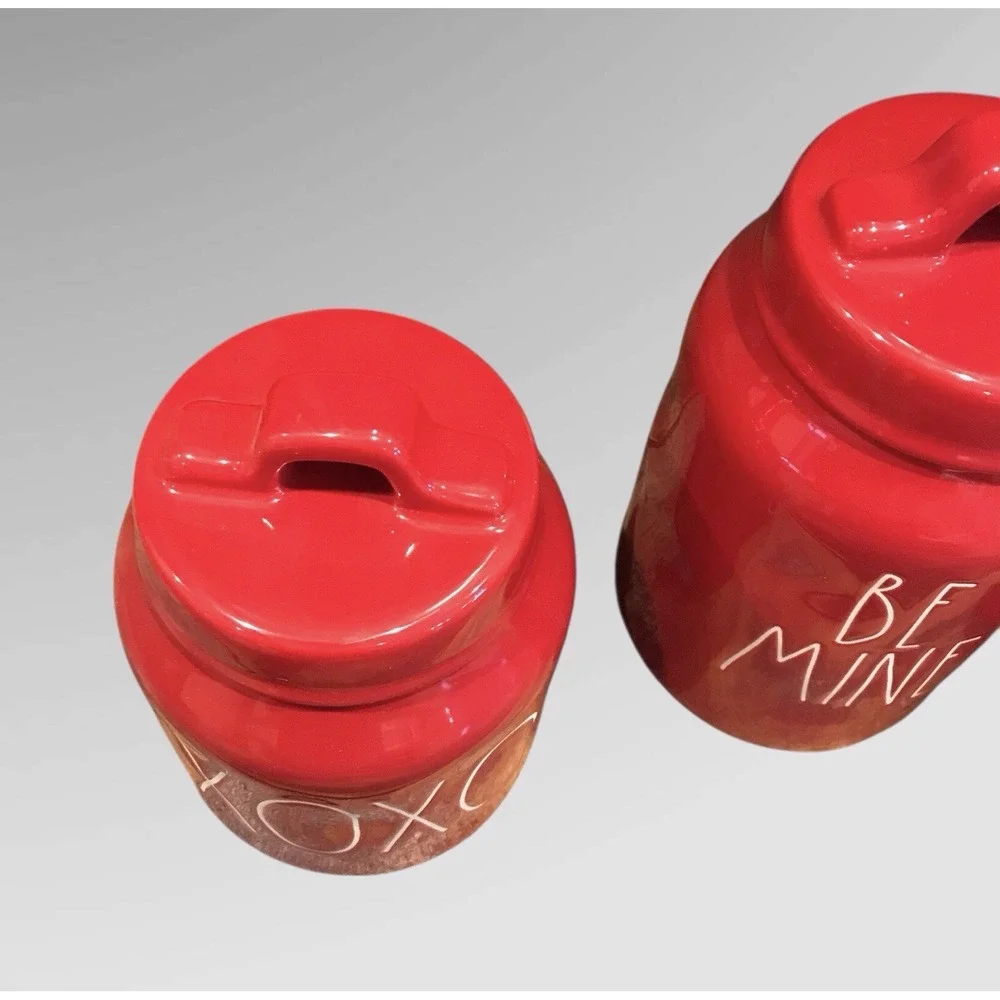 New Rae Dunn Be Mine & XOXO Artisan Collection,Ceramic Canister-Valentine's‎ Day